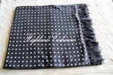 Cashmere Knitted Tubular Scarf with Polka DOT Printtings