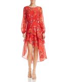 Hot Sale Women Chiffon Printing Flicker Floral Dresses with Your Own Designs