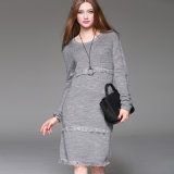 2018 New Woolen Sweater Dress Long Style Round Neck Wholesale