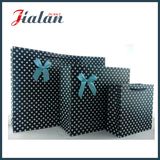 Black Color with Blue Dots Shopping Carrier Gift Paper Bag