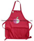 Custom Embroidery Girls Red Poly Cotton Kids Personalized Cooking Apron