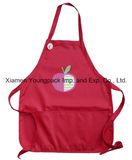 Custom Embroidery Girls Red Poly Cotton Kids Personalized Cooking Apron