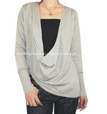 Ladies European Fashion V Neck Long Sleeve Girl Sweater (12AW-297)