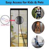 Magnetic Heavy-Duty Mesh Screen-Door Curtain