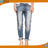 Wholesale Wash Ripped Fashion Long Jeans for Women