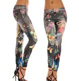 Sexy Women Slim Printed Jeggings (15005)