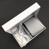 100% Handmade Woven Silk Tie Cufflinks Hanky with Box Set