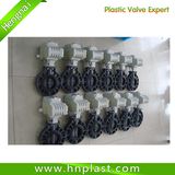 PVC Electrical 360 Degree Rotation Mannequin Stand Actuator Butterfly Valve