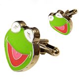 Customized Printed Frog Logo Cuff Link