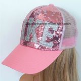 Sequins Embroidery Sport Cap Baseball Cap Mesh Hat