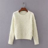 New Knitting Fabric Design Sweater for Women Colorful Pullover
