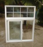 80 Series White Color PVC Sliding Window with Grill Design