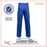 Multi Pockets Polyester Navy Blue Work Pants