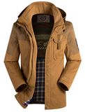 2015 Men's Fashion Hoody Solid Jacket with High Quality