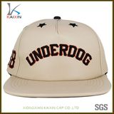 Custom Embroidery Full Leather Snapback Caps Hats