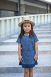 100% Cotton Casual Short Sleeve Summer Dresses for Girls