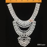 30*37cm Lady Elegant Bridal Lace Trim Fabric with Spotted Pattern Three Layers Garment Accessories Knitted Collar Lace Hml8512