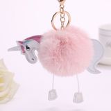 Acrylic POM POM Ball Faux Rabbit Fur Ball Hair Tie