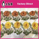 Colored Border Trimming 3D Flower Lace