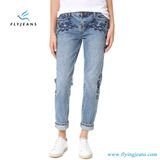 New Design Faded Ladies Boyfriend Light Blue Denim Jeans by Fly Jeans