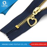 Heavy Duty Metal Double Sided Brass Zipper for Jaceket