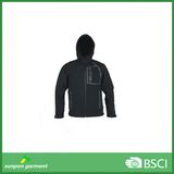 Custom Men's Winter Softshell Jacket with Seamless Pocket