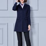 Paris Fashion Tweed Fabric Women Long Wind Winter Jacket