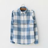 Wholesale Women Big Yards Cotton Flannel Plaid Shirt