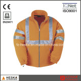 High Visibility Safety Wear Men Winter Hivis Fleece Jacket En20471