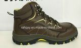Coffee Smooth Leather Safety Shoes (HQ016103)