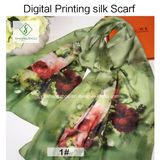 2017 New Design Digital Printed Shawls Fashion Lady Silk Scarf