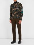 Custom Fashion Embroidered Camo Print Sweatshirt