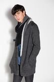 Acrylic Wool Nylon Whosale Knitted Men Cardigan with Zipper