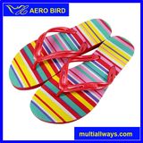 Hot African PE Colorful Slippers for Women (MT14010-Red)