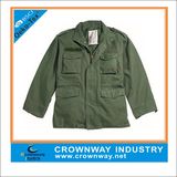 Mens Fashion Enzyme Washed Vintage Jacket with Multi Pockets