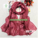 Hot Sale Pane Rose Cutting Silk Scarf Fashion Lady Shawl