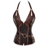 Women Latex Sexy Club Wear PVC Leather Waist Training Underbust Cincher Corset Lingerie