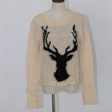 Christmas Gift of Ladeis' Sweater in Jacquard Design and Acrylic Wool Quality Soft Handfeel