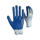 13G Blue Custom Zebra Nitrile Working Gloves Bulk