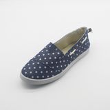 New Design Women Slip-on Casual PVC Injection Sole Canvas Shoes