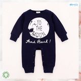 Winter Baby Wear Black Color Screen Printing Baby Romper