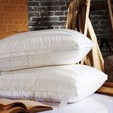 Hilton Hotel Pillow White Goose Down Pillow Inner with Cotton Stripe Cover