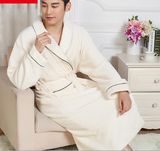 Men Personalized 100% Cotton White Bathrobe