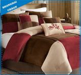 Microsuede 7PCS Vintage Patchwork Design Comforter Bedding