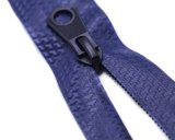 Nylon Zipper with Navy Tape and Matt Black Puller/Top Quality