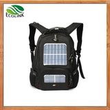 Black Solar Charger Backpack for Traveling/Laptop/Sports