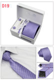 Wholesale Jacquard Woven Polyester Tie Sets with Matching Gift Box (D19/23/24/25)