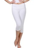 White Color Dry Fit Yoga Clothes Custom Yoga Pants