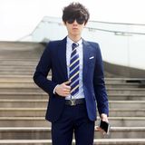 Slim Fit Navy Leisure Men's Suit Made in China