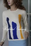 Ladies' Cashmere Intarsia Pullover CIP1101L